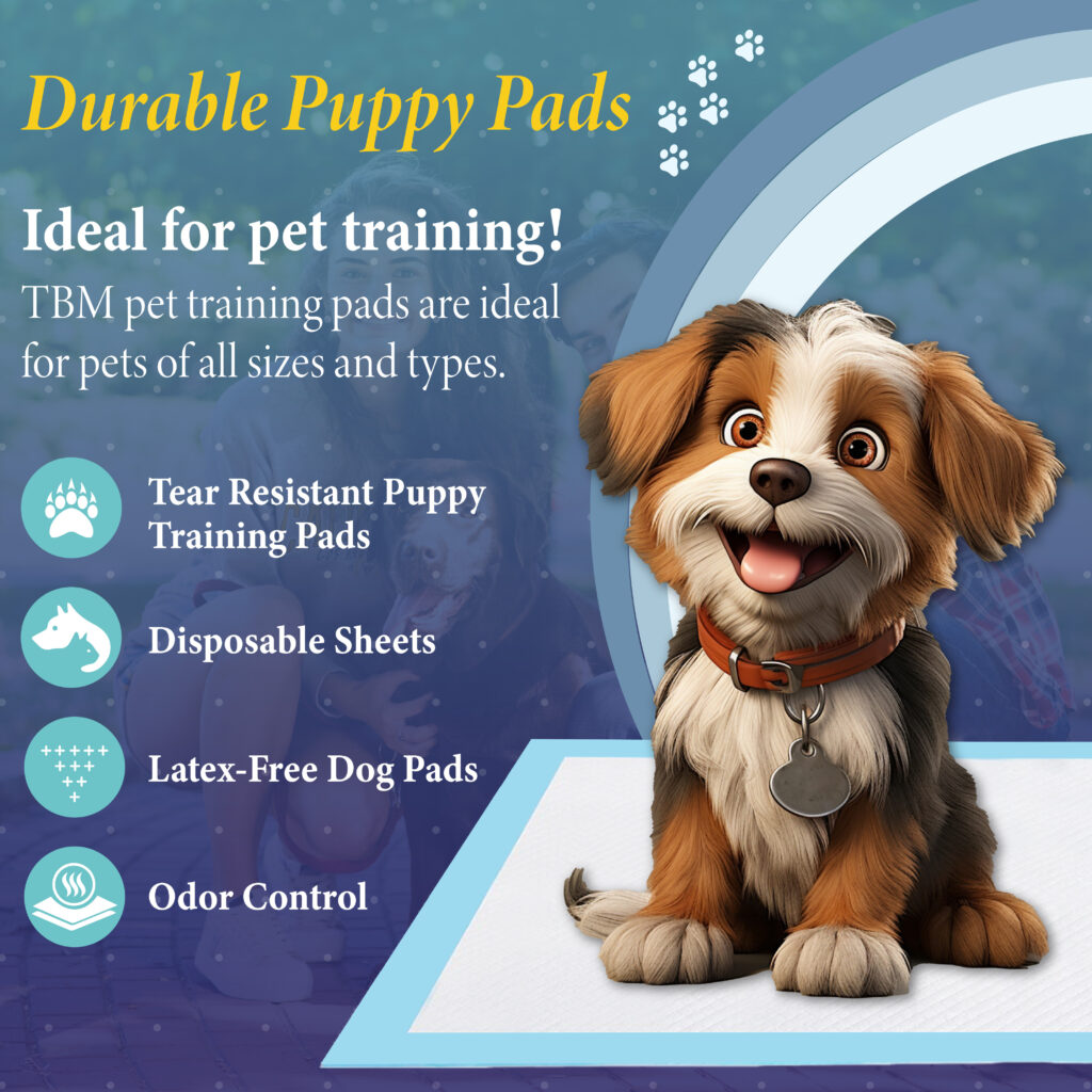 TBM Puppy Pads Large Size Pack of 50 Or 100 60 x 60
