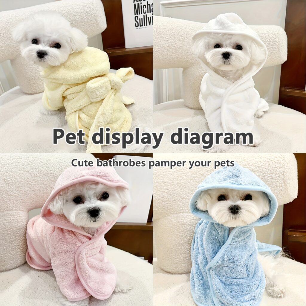 Cozy Fleece Pet Bathrobe