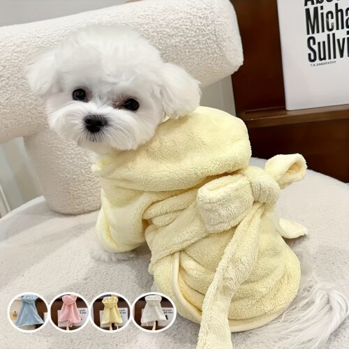 Cozy Fleece Pet Bathrobe
