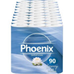 Phoenix 90 Toilet Rolls – 3 Ply Fragrance Free | 10 x 9 Bulk Pack