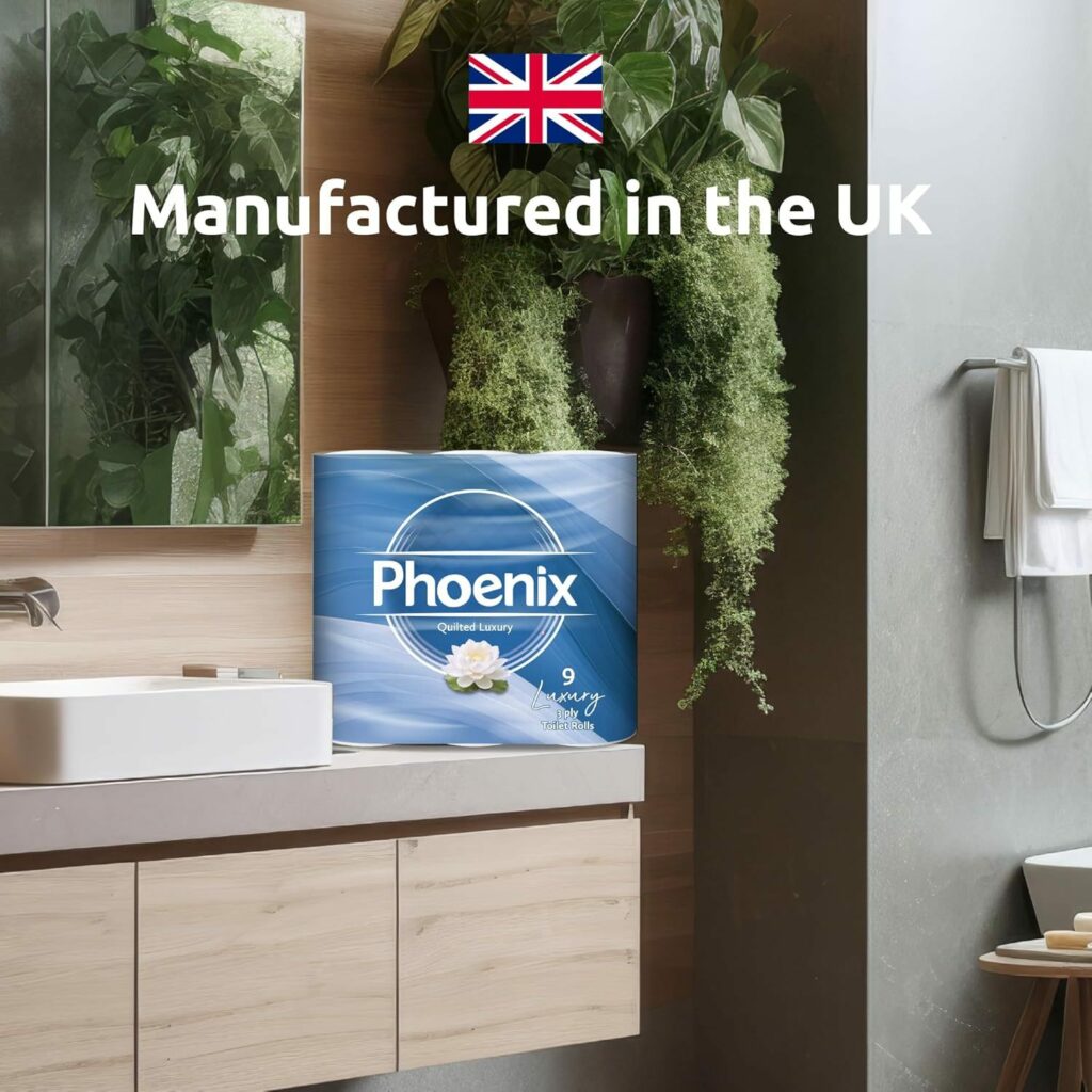 Phoenix 90 Toilet Rolls – 3 Ply Fragrance Free | 10 x 9 Bulk Pack