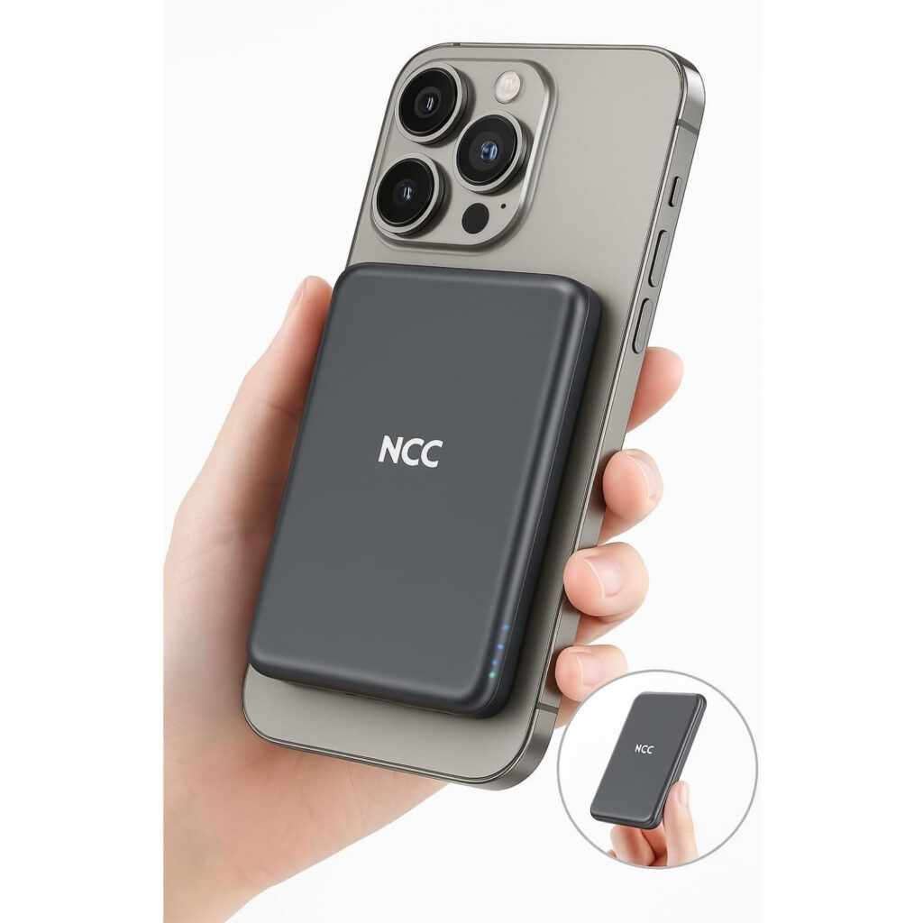 Magnetic Wireless Power Bank Fast Charging with USB-C