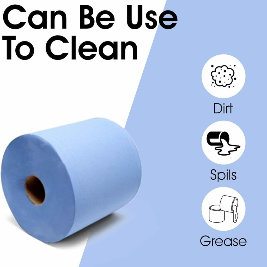 6 Pack Blue Centrefeed Paper Towel Rolls 2 Ply 100m