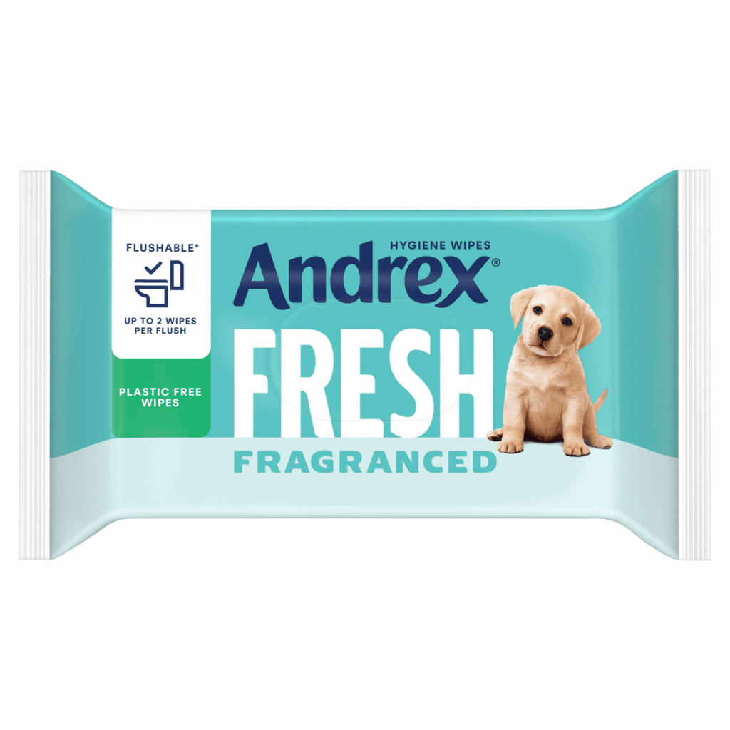 Andrex Washlets Fresh Fragranced Hygiene Wipes – 30 Sheets (Pack of 14)