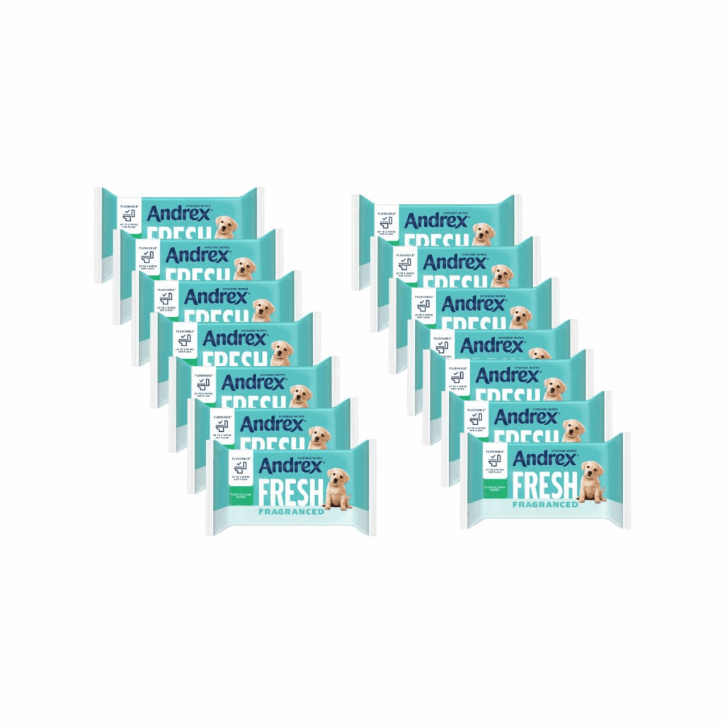 Andrex Washlets Fresh Fragranced Hygiene Wipes – 30 Sheets (Pack of 14)