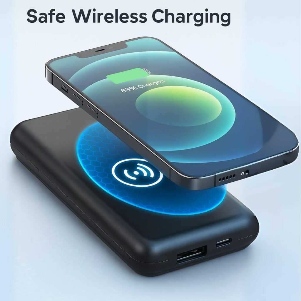 Magnetic Wireless Power Bank Fast Charging with USB-C