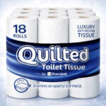 18 Rolls of 2-Ply Soft Quilted Toilet Paper