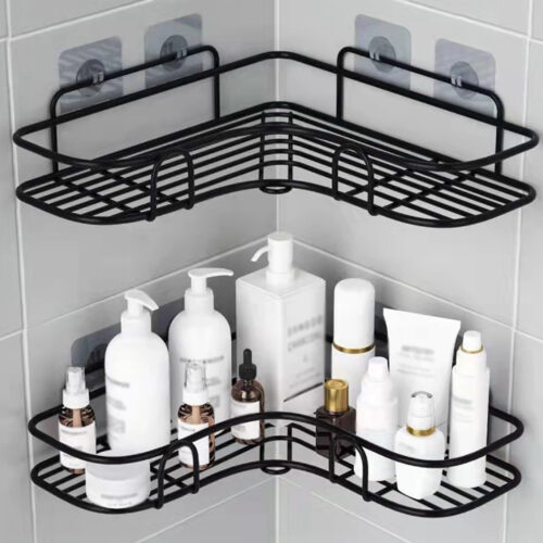 1pc Bathroom Corner Shelf, No-Drill Corner Shelf, Shelves