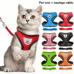 Reflective Pet Harness & Leash Set for Dogs & Cats