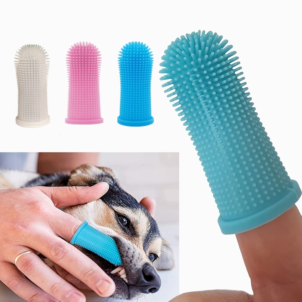 Dog Pet Finger Toothbrush Teeth Cleaning