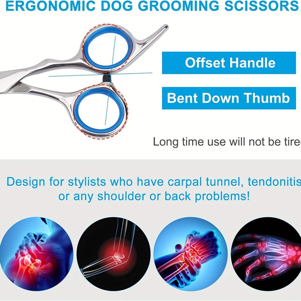 Pet Grooming Scissors Set With Safety Round Tip