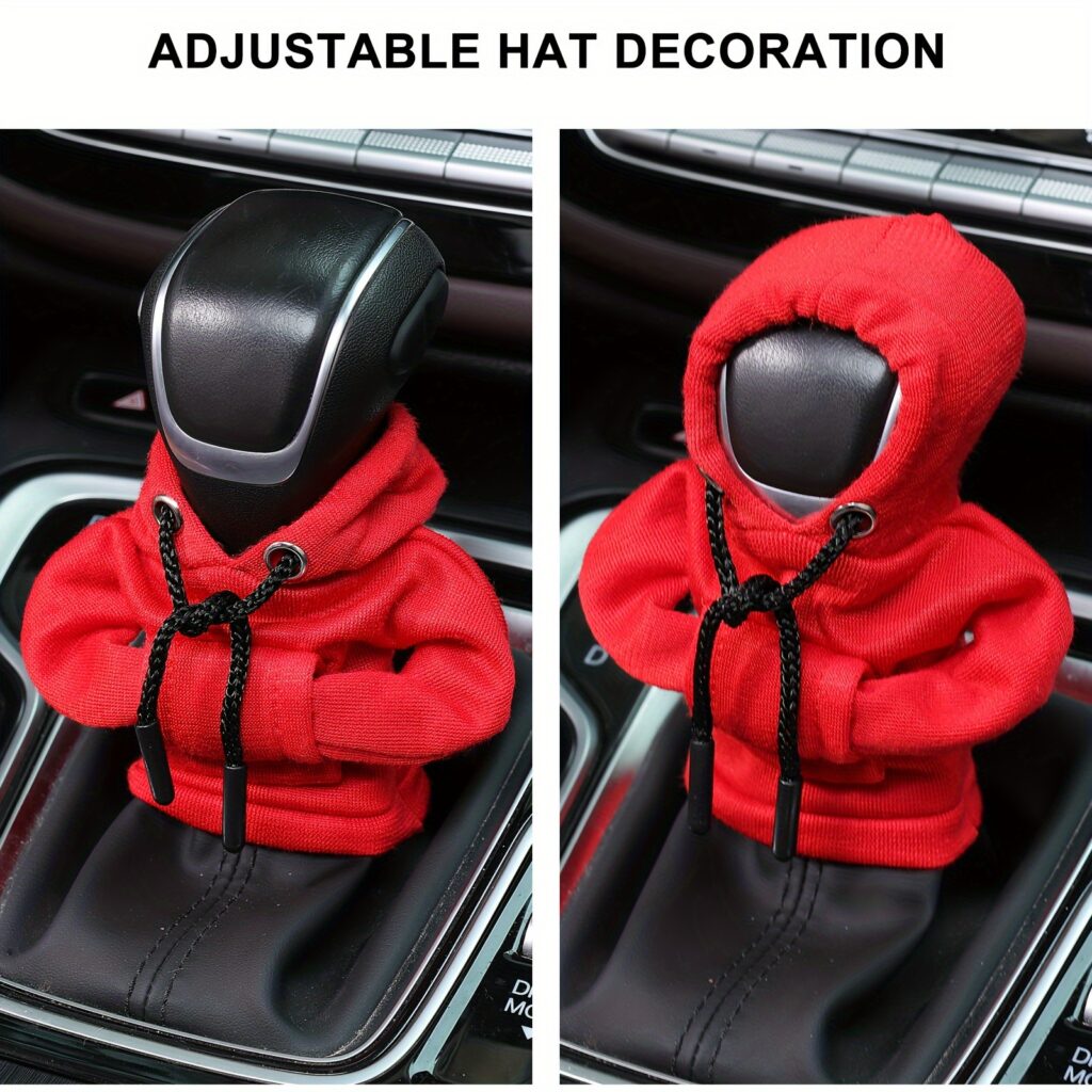 Car Gear Shift Hoodie Cover Mini Hooded Shifter Decor