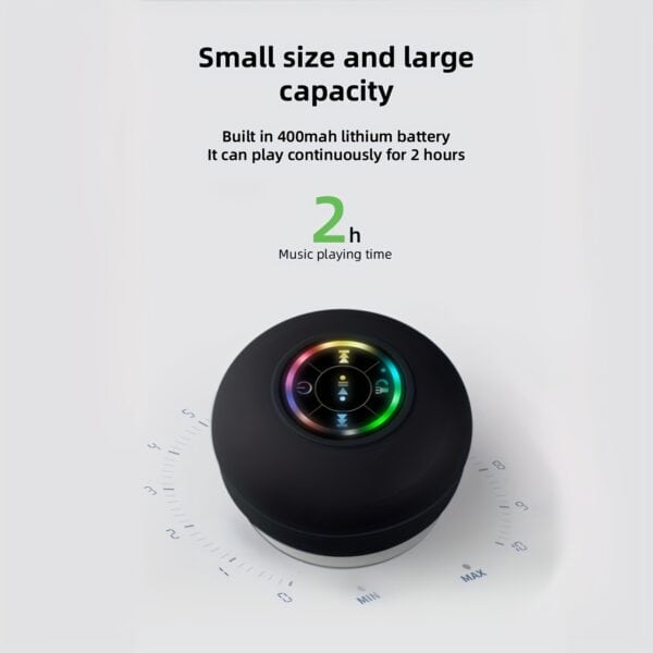 Portable Bluetooth Speaker Waterproof Suction Cup Shower - PRL Shop