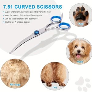 Pet Grooming Scissors Set With Safety Round Tip