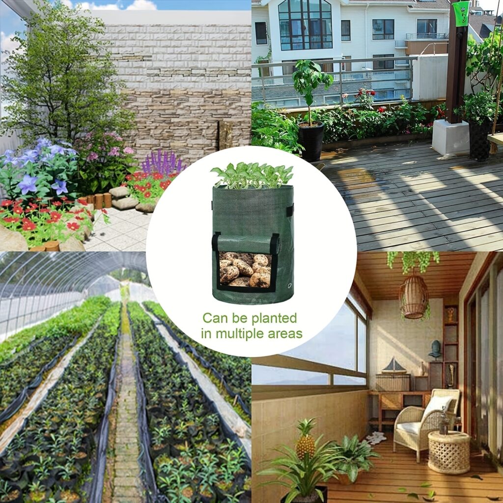 7 Gallon Potato Grow Bags with Flap Garden Planters Set (4PCS)