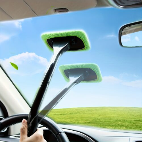 Car Windshield Cleaning Brush Kit with Microfiber Pad 1 Set