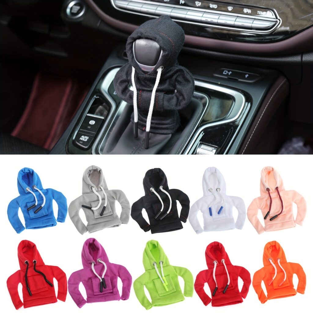 Car Gear Shift Hoodie Cover Mini Hooded Shifter Decor