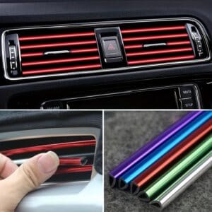 Car Air Vent Trim Strip U Shape Decorative Protector Set 10PCS 20cm