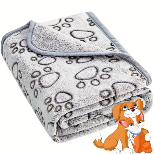 1pc Soft Cozy Fleece Pet Blanket