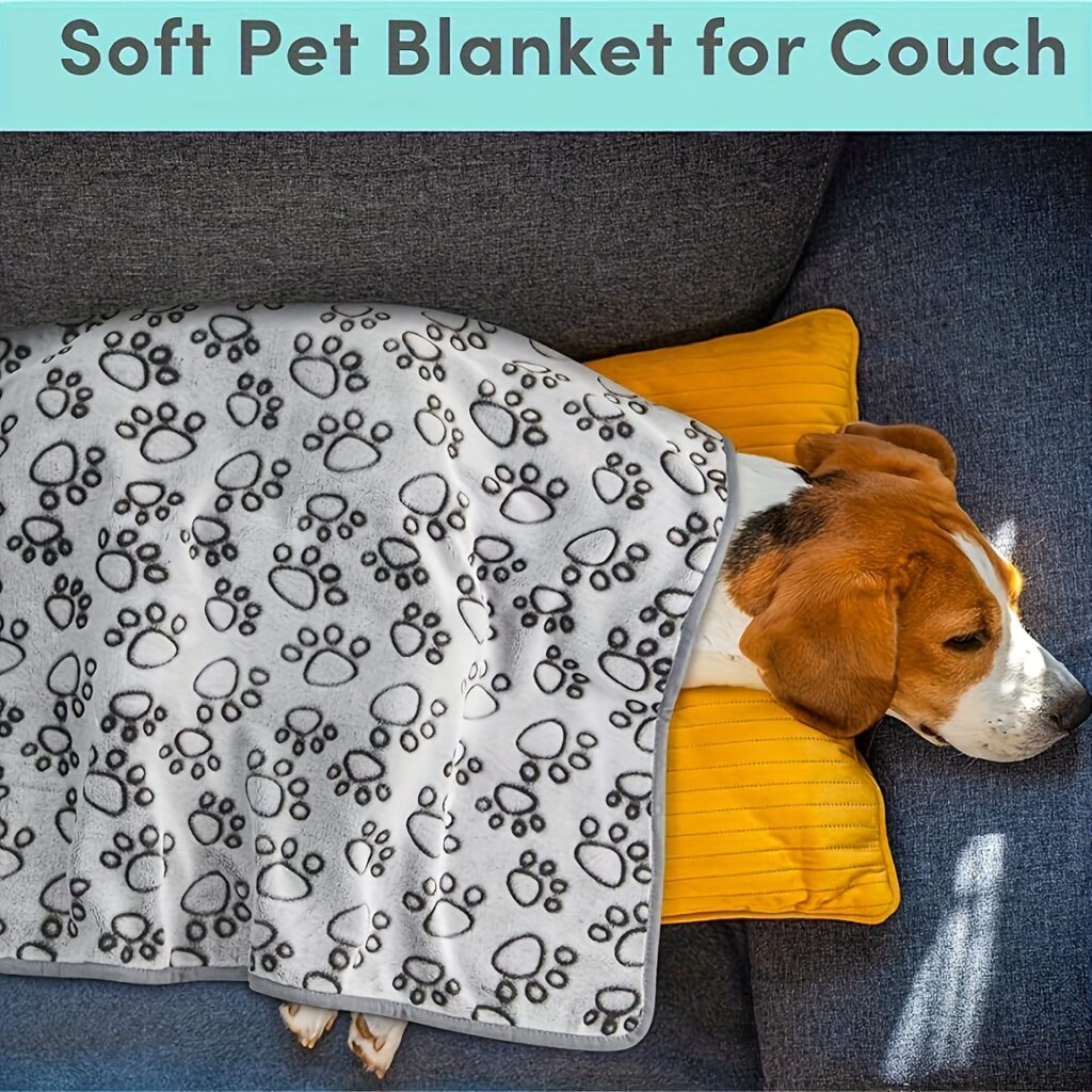 1pc Soft Cozy Fleece Pet Blanket