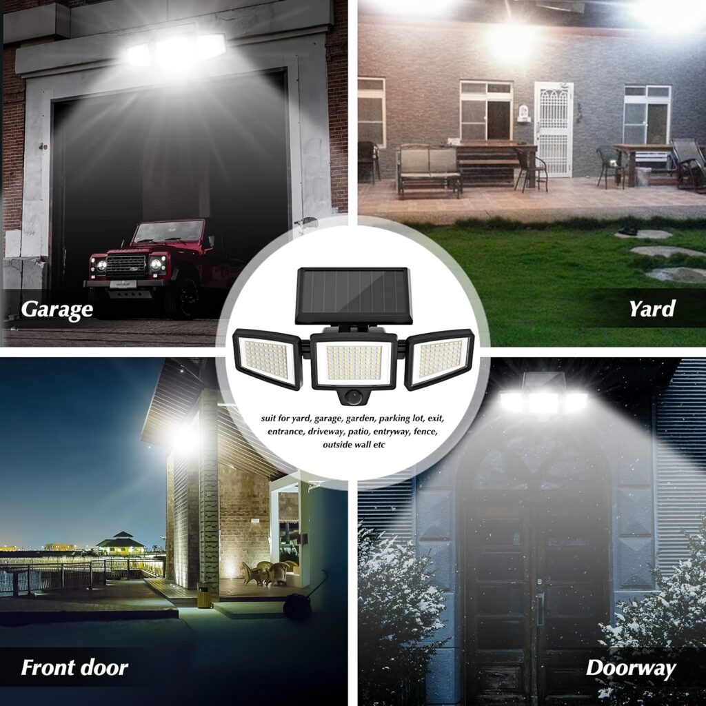 74 LED Solar Motion Sensor Outdoor Security Light