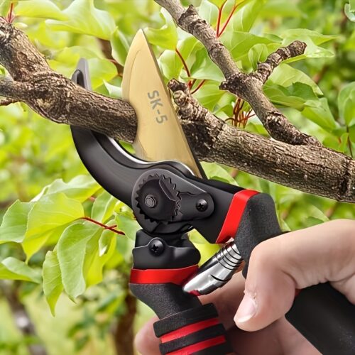 8.5″ Professional Titanium Bypass Pruning Shears (T13)- Super Sharp Premium Garden Shears, Pruning Shears for Gardening, Garden Hedge Clippers Handheld Pruners – Garden Scissors Heavy Duty Tool