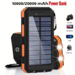 10000/20000mAh Portable Solar Power Bank