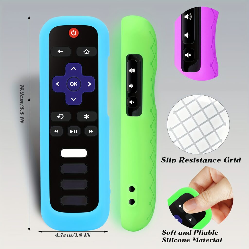 Glow-in-the-Dark Silicone Remote Cover for Roku TV