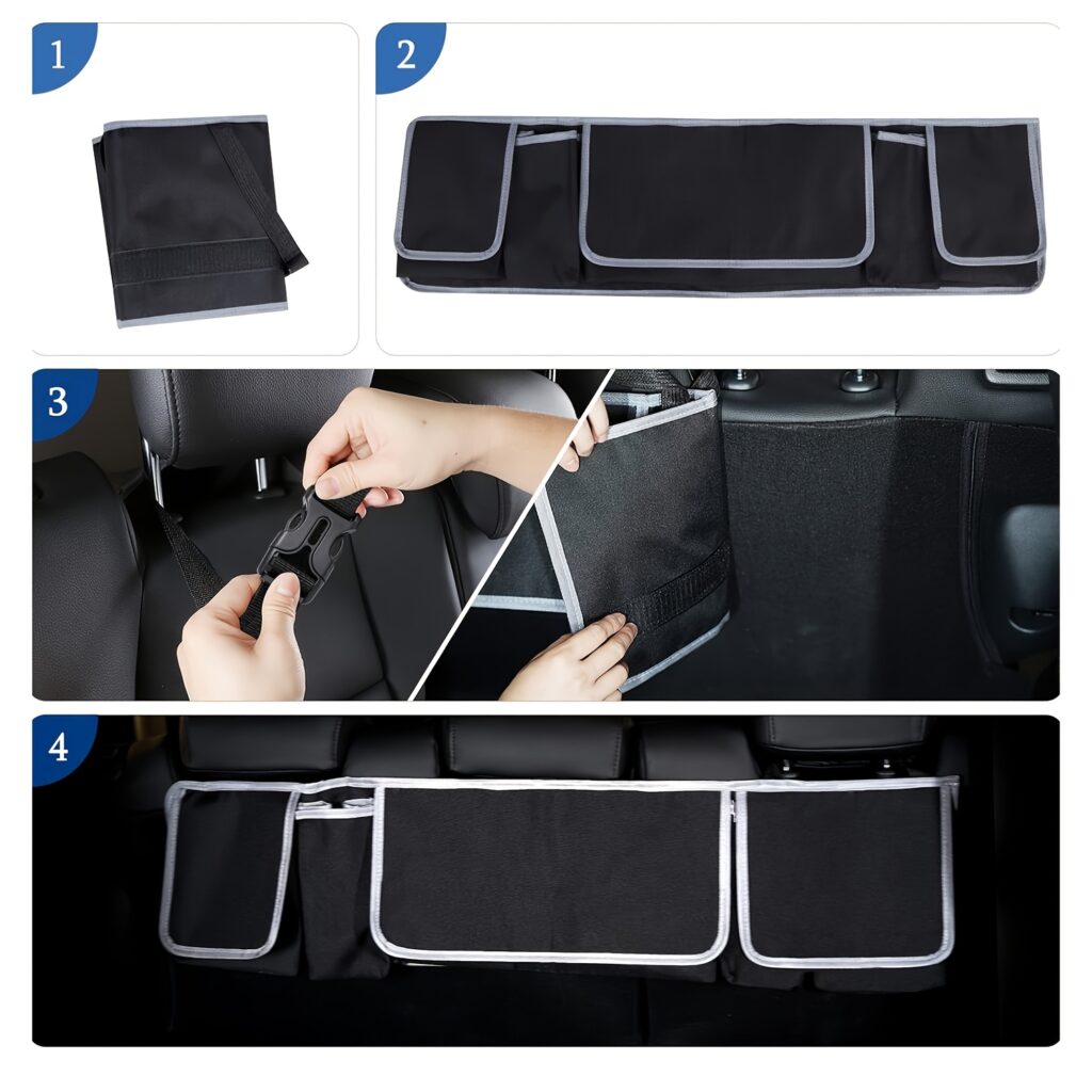 Car Seat Back Organizer Storage Bag Multi Pocket Oxford