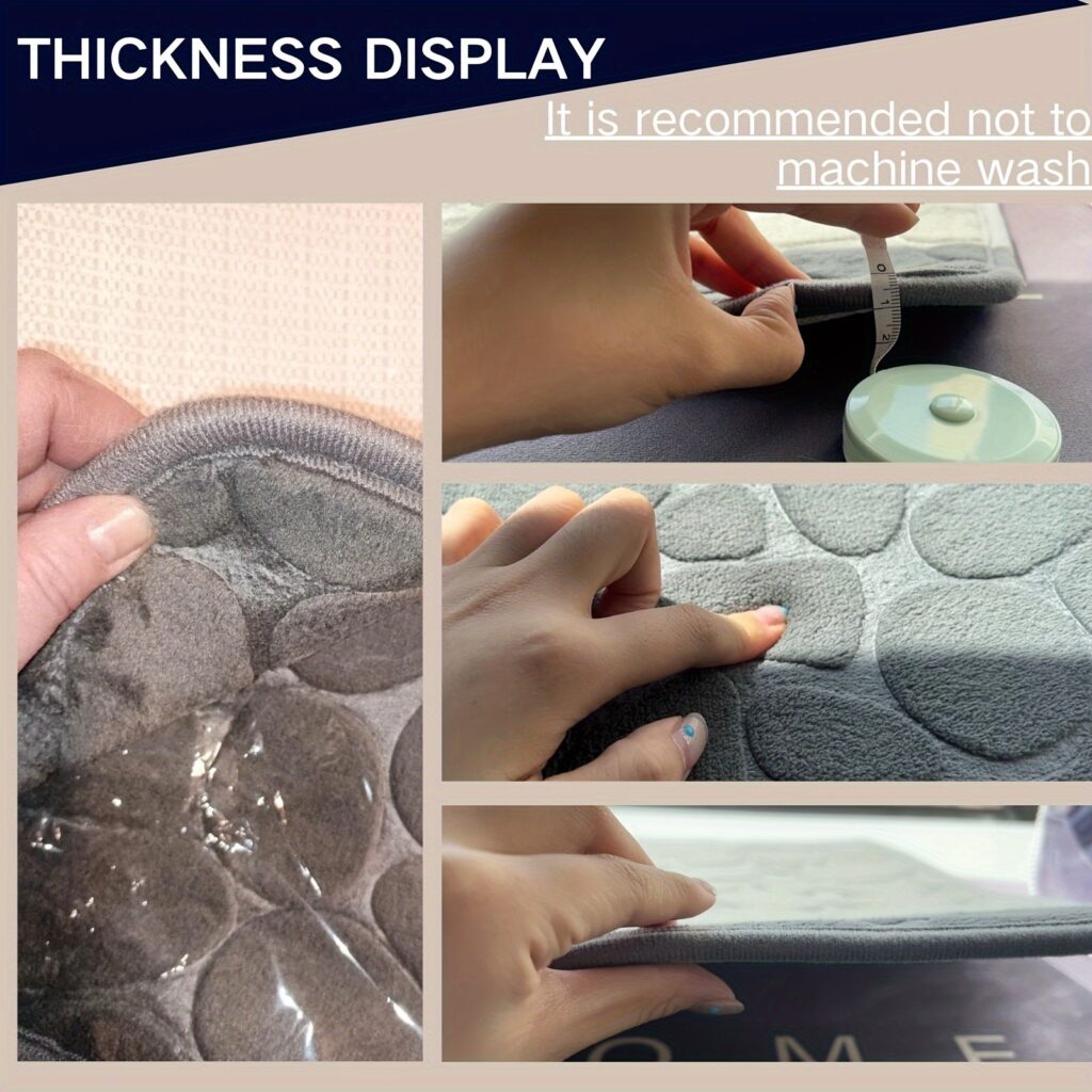 1pc Memory Foam Bath Mat Non Slip Plush Bathroom Rug