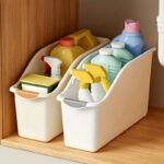 2-Pack Curved Under Sink Storage Organizer Boxes