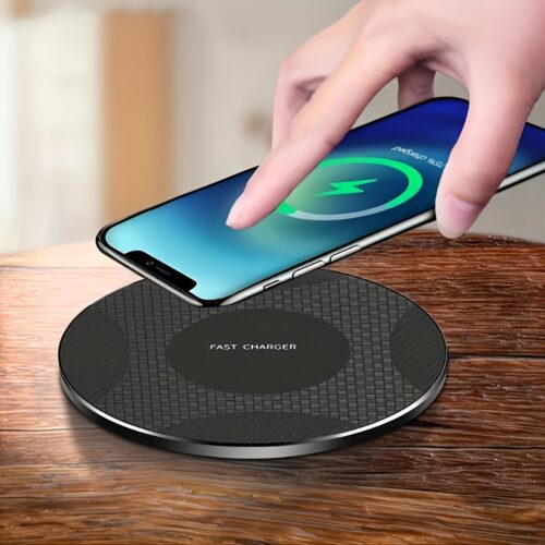 Fast Wireless Charger Upgraded Slim Charging Pad, Compatible with iPhone 17/16/15/14/13/12 Series, Galaxy S25/S24/S23/S22/S21 Note 20 Ultra, Portable Desktop Charger for Bedside & Office
