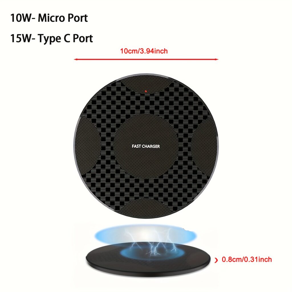Fast Wireless Charger Slim Charging Pad for iPhone & Samsung