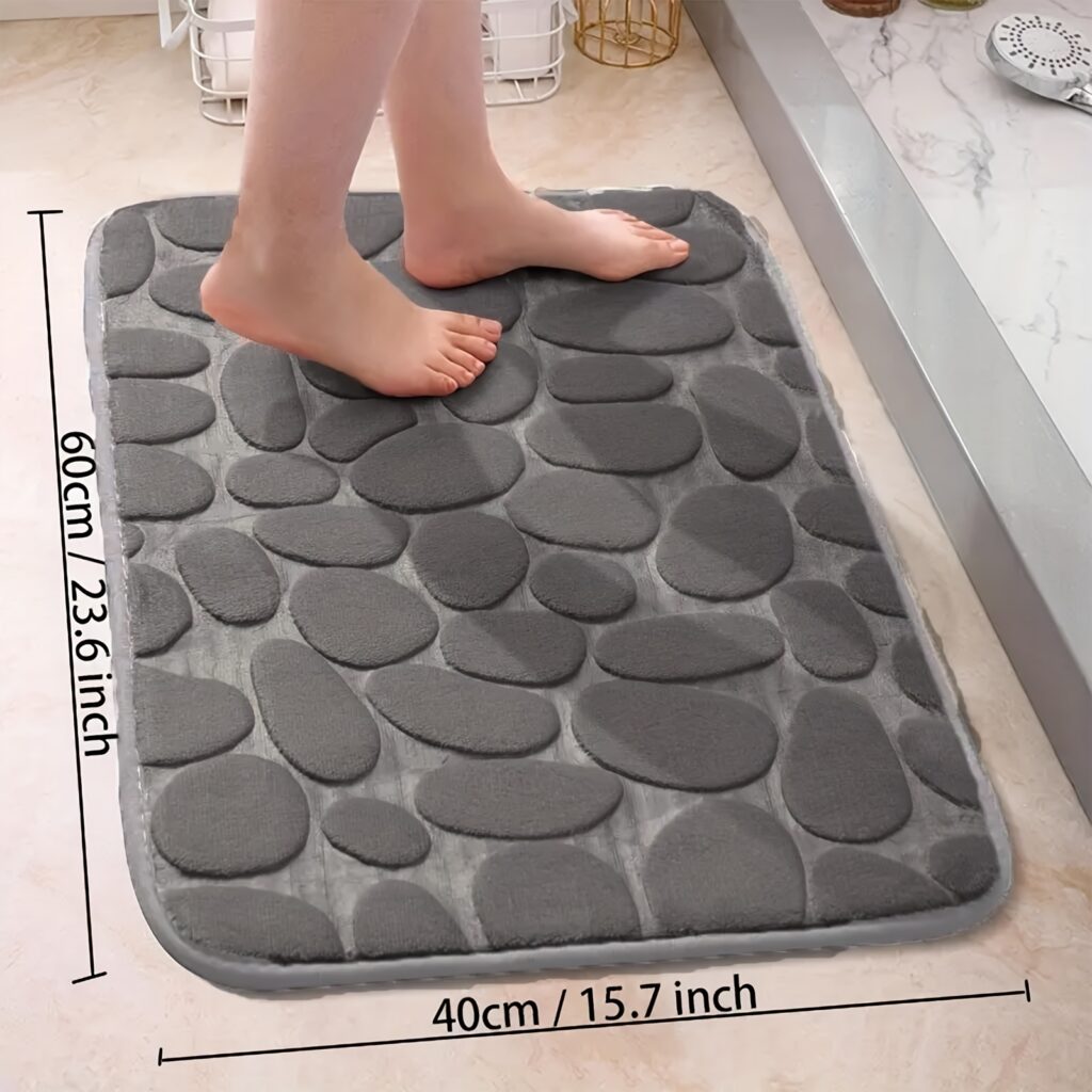 1pc Memory Foam Bath Mat Non Slip Plush Bathroom Rug