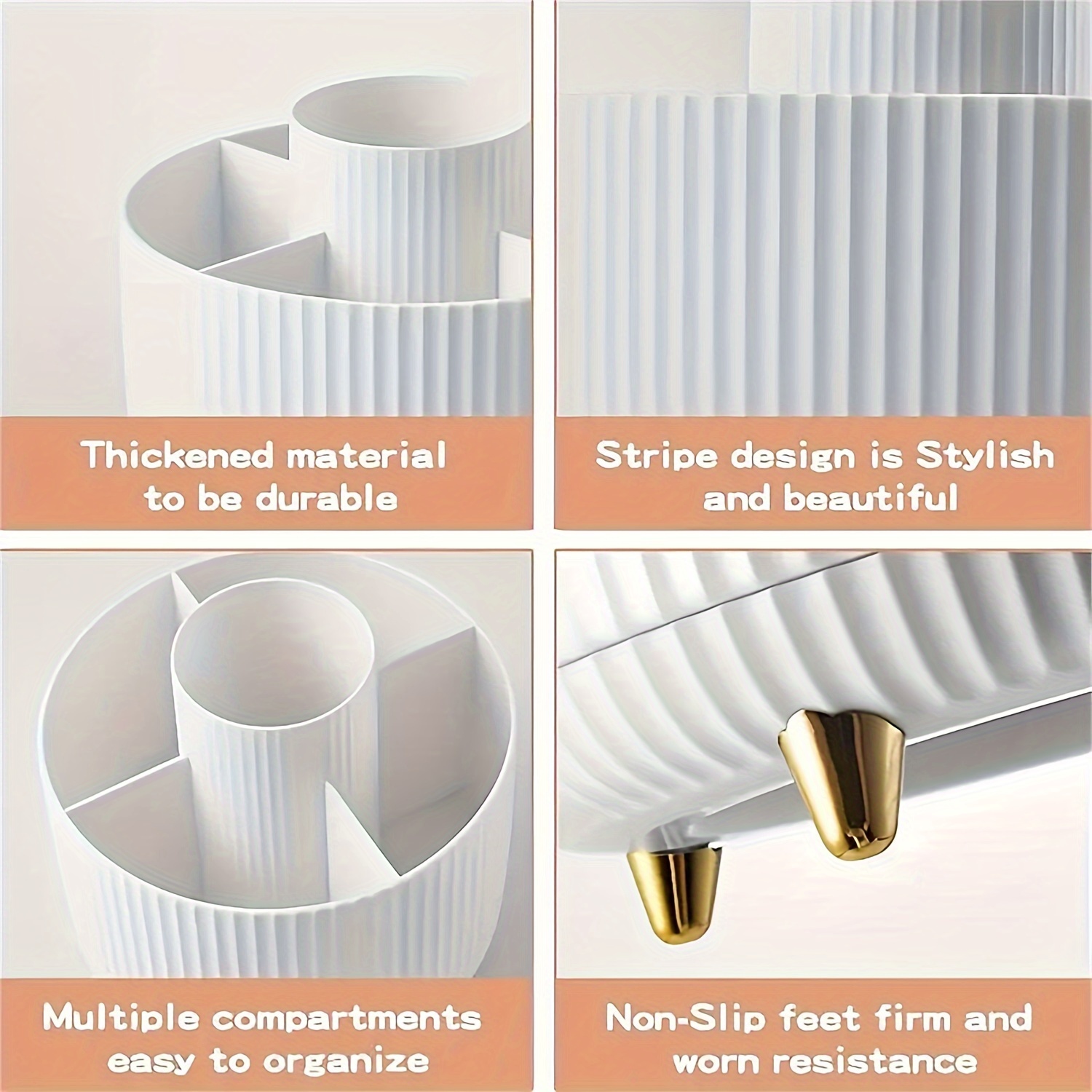 360° Rotating Makeup Organizer Cosmetic Storage Holder 1pc