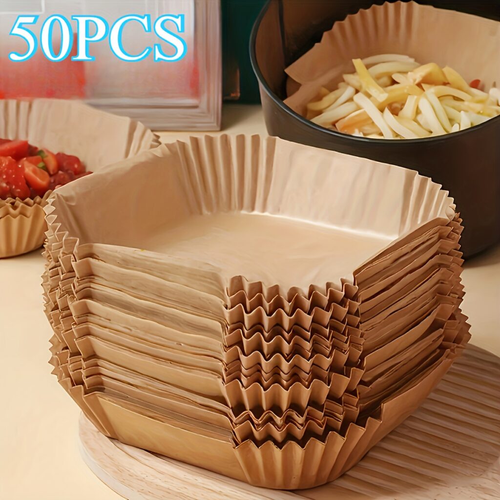 Air Fryer Liners Non Stick Parchment Paper Disposable 100-Pack/50-Pack