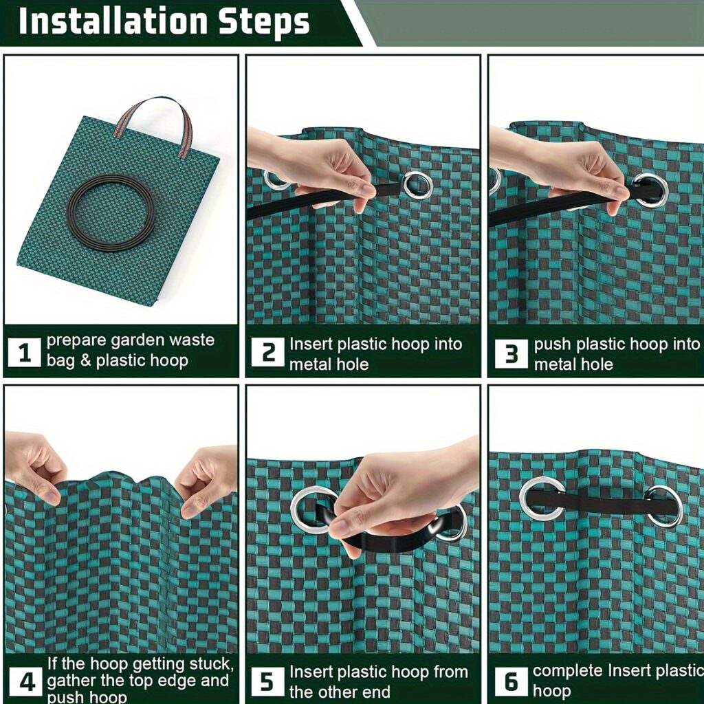 Heavy Duty Garden Waste Bags Reusable Leaf Collection Bags