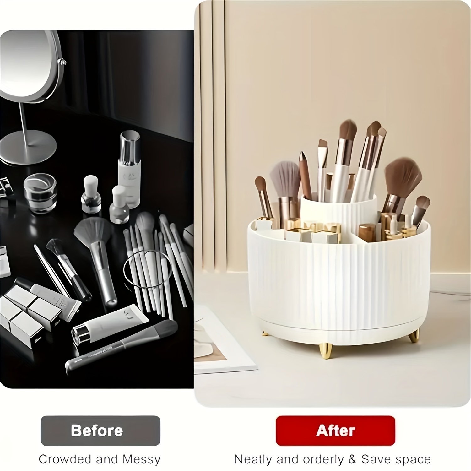 360° Rotating Makeup Organizer Cosmetic Storage Holder 1pc