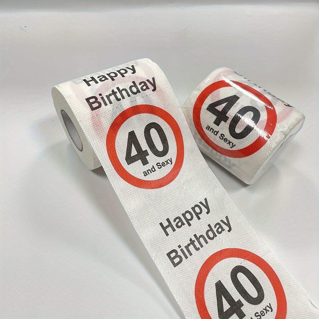 1roll/2rolls Creative Red Circle Number Birthday Pattern