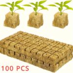 100pcs Soilless Seedling Cubes 2.54cm for Hydroponic Growing