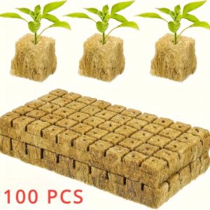 100pcs Soilless Seedling Cubes 2.54cm for Hydroponic Growing