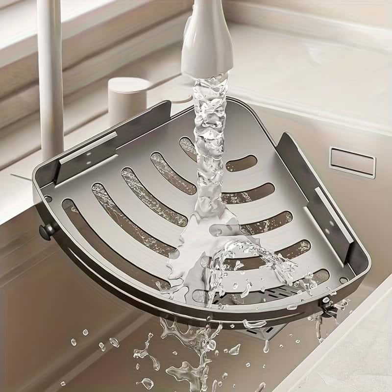 2PCS No Drill Bathroom Corner Shelves Shower Storage Rack