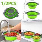 Foldable Kitchen Colander Set Draining Basket with Funne