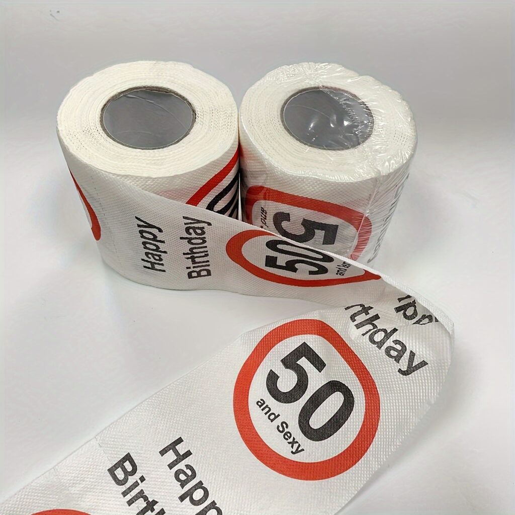 1roll/2rolls Creative Red Circle Number Birthday Pattern