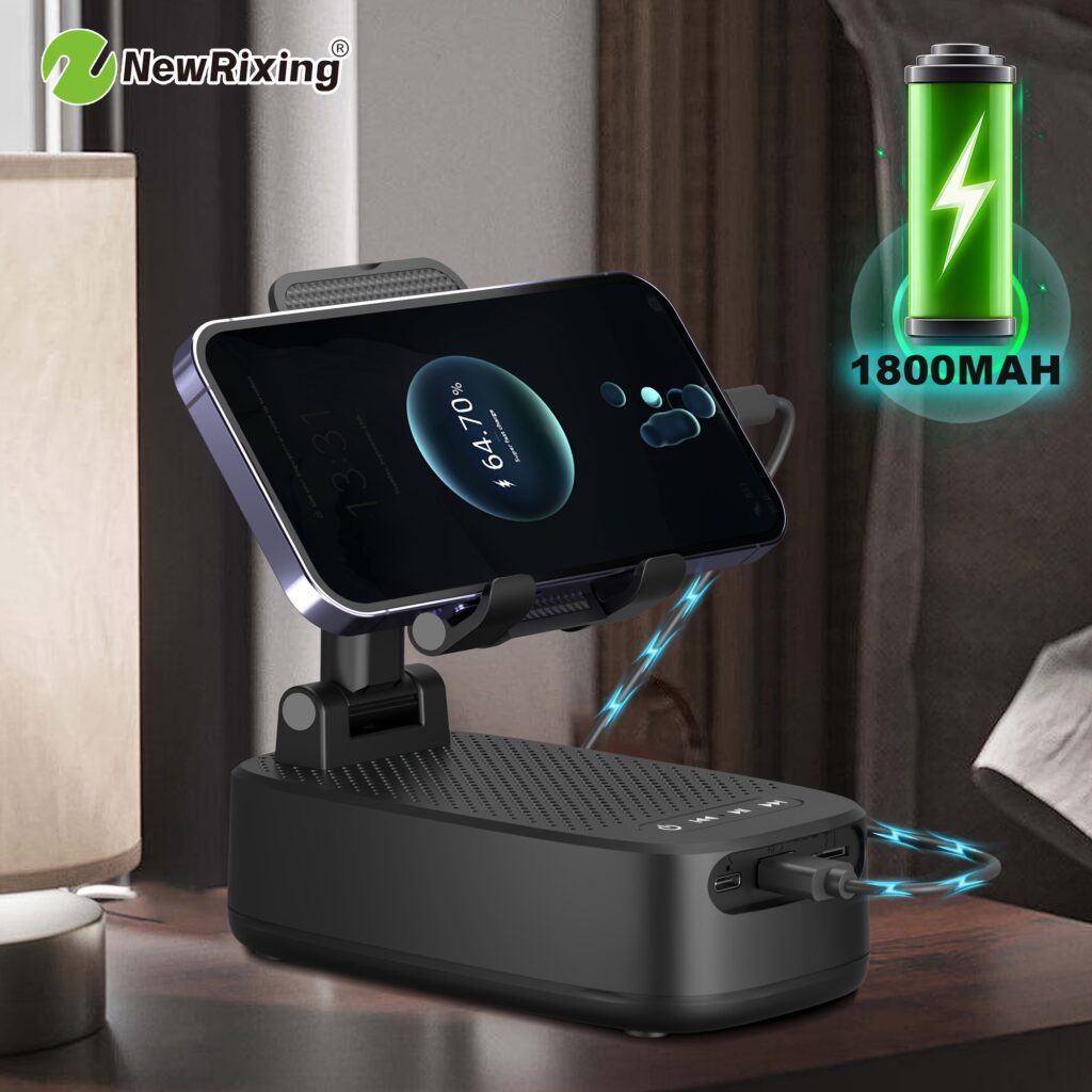 NewRixing 6W Wireless Speaker with Phone Holder