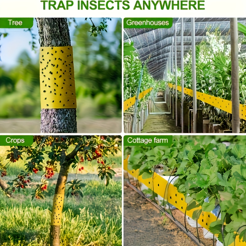 Yellow Double Sided Insect Trap Tape Garden Pest Control