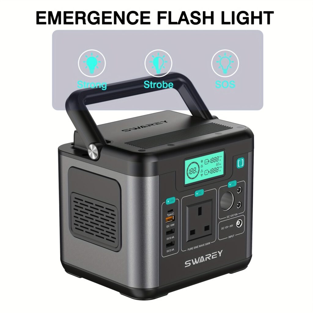 Power Station with 100W Solar Panel