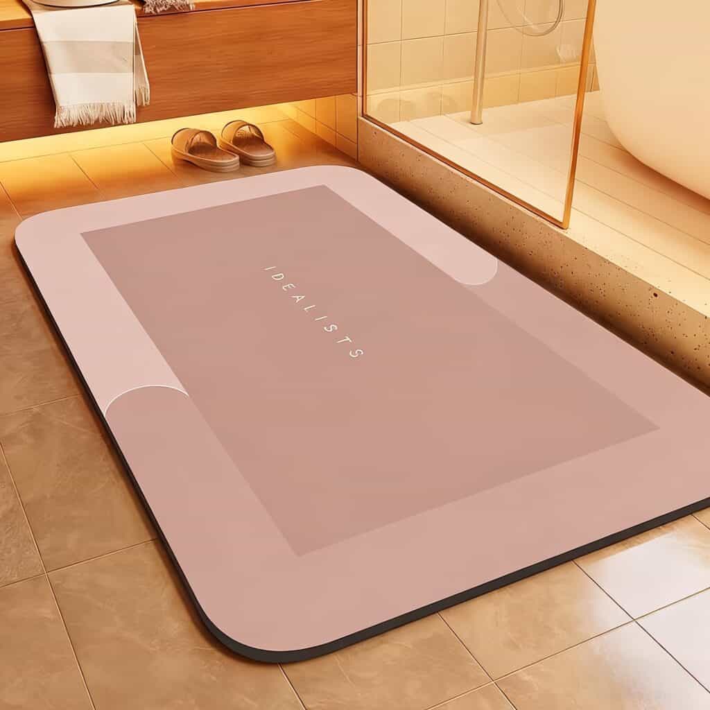 1pc Highly Absorbent Non Slip Bathroom Mat Quick Dry Rug 50x80cm