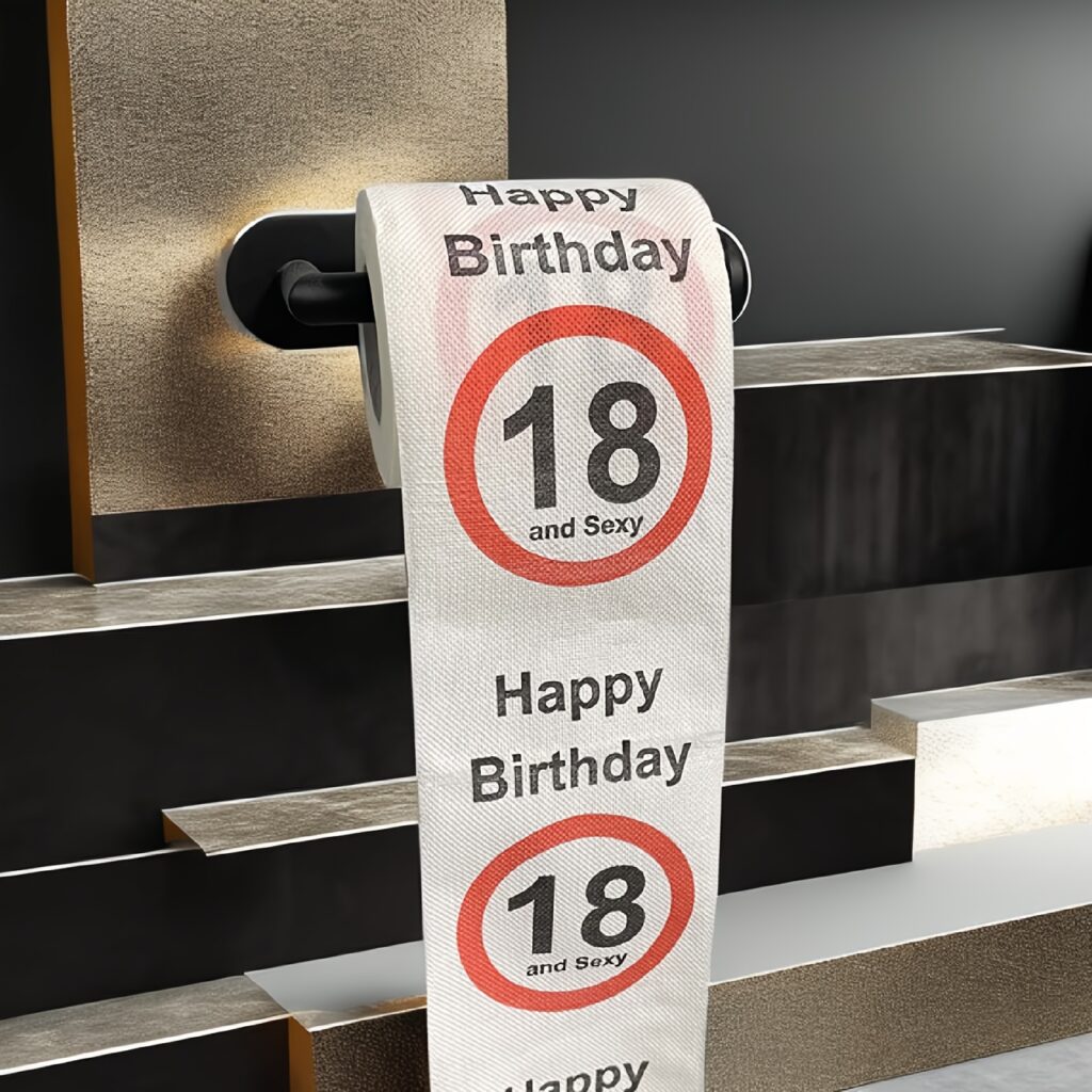 1roll/2rolls Creative Red Circle Number Birthday Pattern