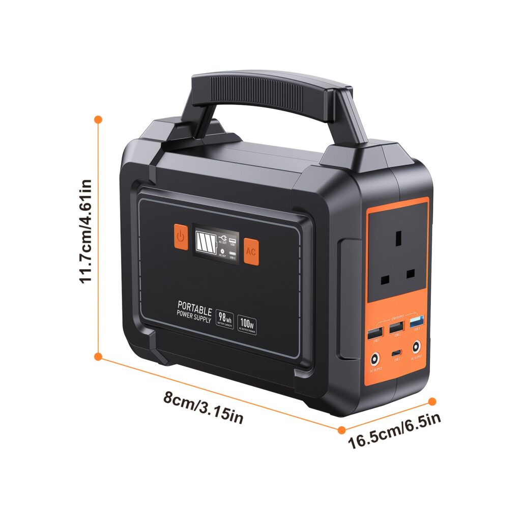 Portable Power Station - 97.68Wh Battery with 100W